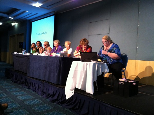 Historical Author panel--the serious business of the convention.